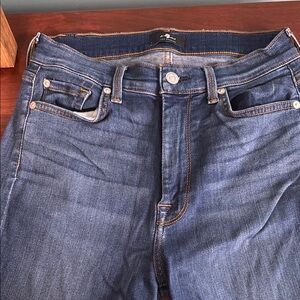 7 For All Mankind Blue Straight Jeans Classic Style
